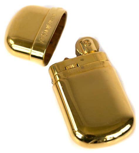 ysl lighter gold plated